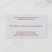 Architect Architecture Home Builder Business Card 名刺 (裏面)