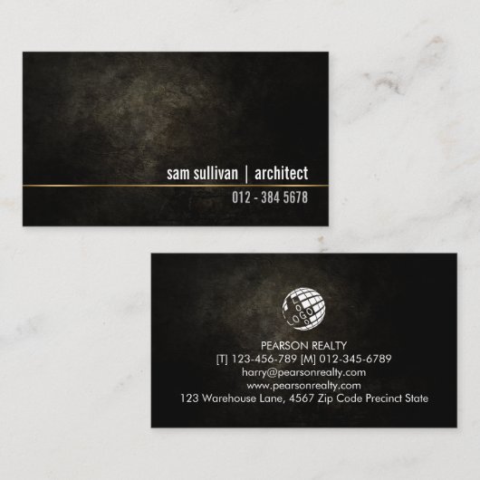 Architect Construction Contractor Business Card 名刺 (正面/裏面)