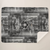Architect_Empire Builder抽象芸術・デジタル・アート シェルパブランケット (正面(横))