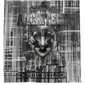 Architect_Empire Builder抽象芸術・デジタル・アート シャワーカーテン (正面)