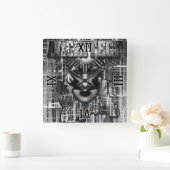 Architect_Empire Builder抽象芸術・デジタル・アート スクエア壁時計 (ホーム)