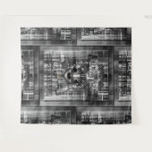 Architect_Empire Builder抽象芸術・デジタル・アート タペストリー (正面(横))