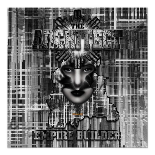 Architect_Empire Builder抽象芸術・デジタル・アート ポスター (正面)
