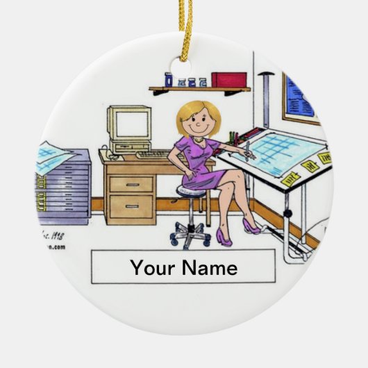 Architect/Engineer - Female セラミックオーナメント (正面)