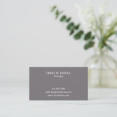 Architect Firm Business Card in Fossil Gray 名刺 (スタンド正面)