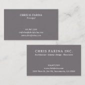 Architect Firm Business Card in Fossil Gray 名刺 (正面/裏面)
