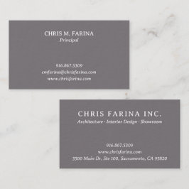 Architect Firm Business Card in Fossil Gray 名刺