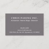 Architect Firm Business Card in Fossil Gray 名刺 (裏面)