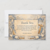 Architect Graduation Blueprint Design サンキューカード (正面)