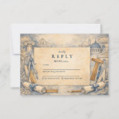 Architect Graduation Blueprint Design 出欠カード (正面)