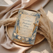 Architect Graduation Blueprint Design 招待状