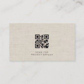 Architect Linen Photo QR Code 名刺 (裏面)