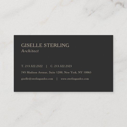 Architect Monogram Professional 名刺 (裏面)