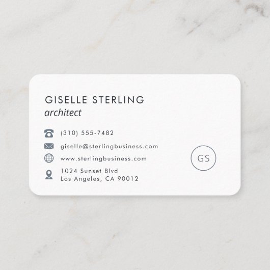 Architect Navy Blue Professional 名刺 (裏面)