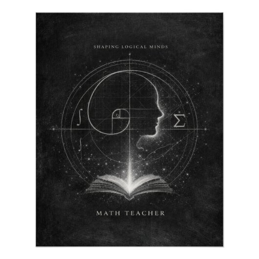 Architect of Future Minds Math Teacher Art ポスター (正面)
