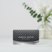 Architect Professional Black Silver Metal QR Code 名刺 (スタンド正面)