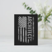 Architect USA Flag Distressed design ポストカード (スタンド正面)