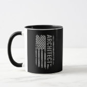 Architect USA Flag Distressed design マグカップ (左)