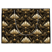 Architectural Art Deco | Black Gold Luxe Gift Bag ラージペーパーバッグ (正面)
