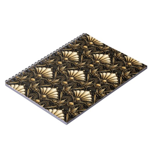 Architectural Art Deco | Classic Black Gold ノートブック (左側)