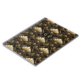 Architectural Art Deco | Custom Initials ノートブック (左側)