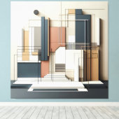 Architectural Balance Grid キャンバスプリント (インサイチュ (ウッドフロア))