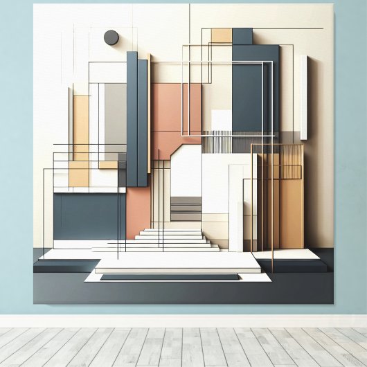 Architectural Balance Grid キャンバスプリント (インサイチュ (ウッドフロア))