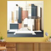 Architectural Balance Grid キャンバスプリント (インサイチュ (リビング))