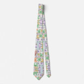 Architectural Blueprint Pattern Men's Neck Tie ネクタイ (正面)