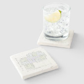 Architectural Blueprint Stone Coaster ストーンコースター (横)