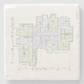 Architectural Blueprint Stone Coaster ストーンコースター (正面)