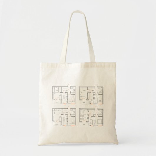 Architectural Blueprint Tote Bag  トートバッグ (正面)