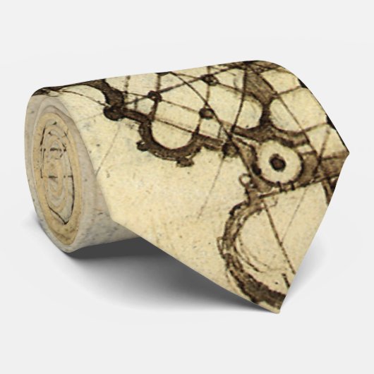 Architectural Cathedral Study by Leonardo da Vinci ネクタイ (ロール)