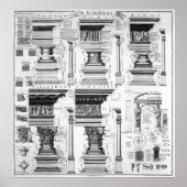 ARCHITECTURAL COLUMNS ARCH DETAILS  1728 ポスター (正面)