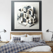 Architectural Depth Matrix キャンバスプリント (インサイチュ (寝室))