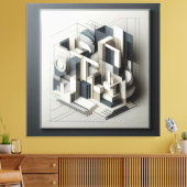 Architectural Depth Matrix キャンバスプリント (インサイチュ (リビング))