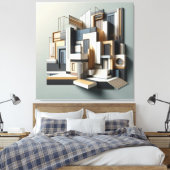 Architectural Facade Abstraction キャンバスプリント (インサイチュ (寝室))
