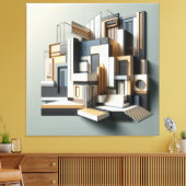 Architectural Facade Abstraction キャンバスプリント (インサイチュ (リビング))