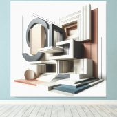 Architectural Formscape キャンバスプリント (インサイチュ (ウッドフロア))