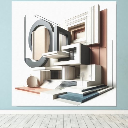 Architectural Formscape キャンバスプリント (インサイチュ (ウッドフロア))