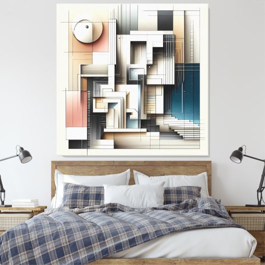 Architectural Geometry Construct キャンバスプリント (インサイチュ (寝室))