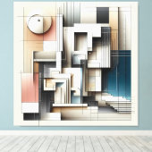 Architectural Geometry Construct キャンバスプリント (インサイチュ (ウッドフロア))