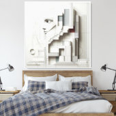 Architectural Labyrinth Profile キャンバスプリント (インサイチュ (寝室))