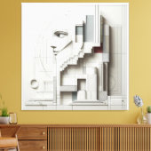 Architectural Labyrinth Profile キャンバスプリント (インサイチュ (リビング))