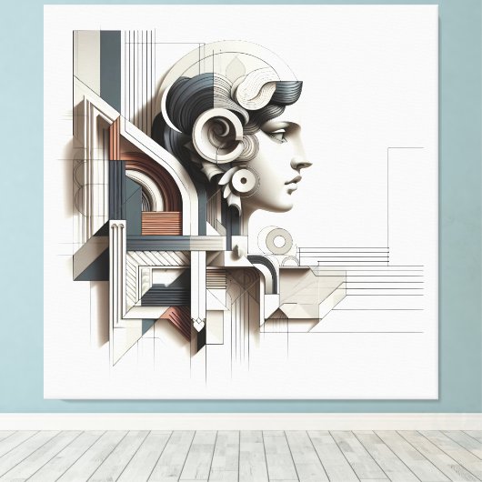 Architectural Line Profile キャンバスプリント (インサイチュ (ウッドフロア))