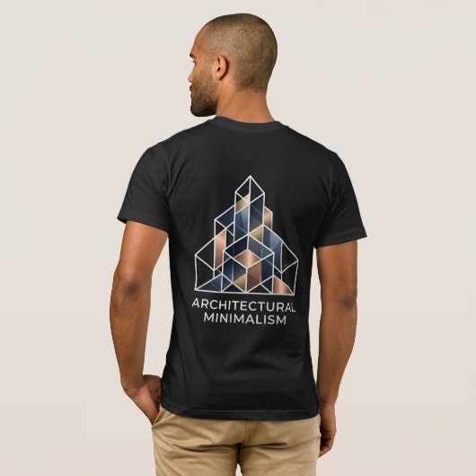 Architectural Minimalism | Premium Geometric Black Tシャツ (裏面フル)