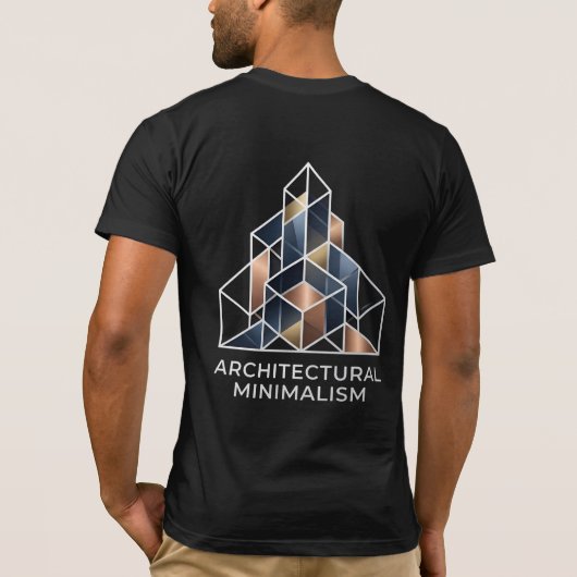 Architectural Minimalism | Premium Geometric Black Tシャツ (裏面)