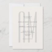 Architectural Monogram Minimal 招待状 (正面)