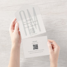 Architectural Monogram Minimal All-in-One Wedding