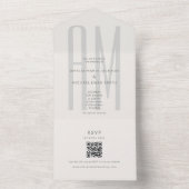 Architectural Monogram Minimal All-in-One Wedding オールインワン招待状 (内側)